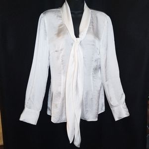 White Satin Blouse